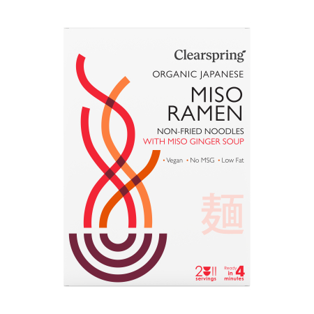 Ramen Nudeln mit Miso und Ingwer, BIO, Clearspring, 2x105g